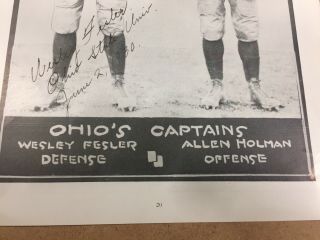 Ohio State Buckeyes All - American Wes Fesler Autographed 1929 Football Program 3