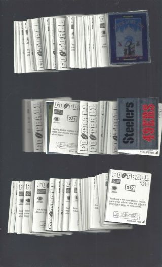 1988 Panini Football Sticker Complete Set plus Album 2