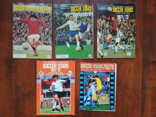 5 X Part Complete 1970s Fks Soccer Stars Football Sticker Albums