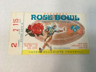 1976 Rose Bowl Ticket Stub Ucla Vs Ohio State C