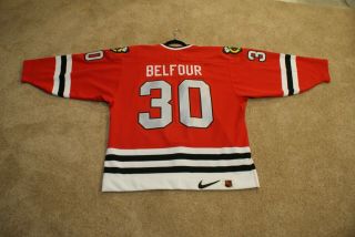 Ed Belfour 30 Nike Authentic Chicago Blackhawks Jersey Size Xl 52