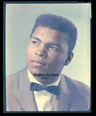 1964 Cassius Clay Nation Islam Bowtie Muhammad Ali 4x5 Photo Negative By Riley