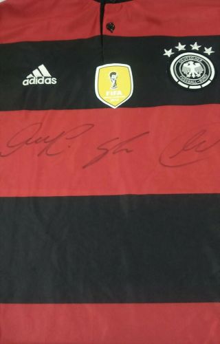 Muller,  Gotze,  Ozil Germany Team Jersey Shirt Signed Authentic Autographed