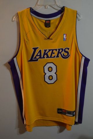 Autographed Nike Dri - Fit Authentic La Lakers Kobe Bryant 8 Jersey 48 Xl Sewn