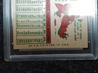 1959 Topps Mickey Mantle 10 Baseball Card PSA 7 GOOD CENTERING 5