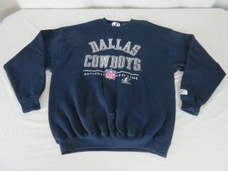 Dallas Cowboys Logo Athletic Nfl Pro Line Sweatshirt Size Large Vintage