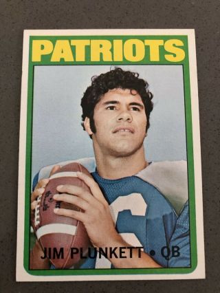 Jim Plunkett 1972 Topps Rc Rookie 65 England Patriots Oakland Raiders