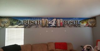 Kevin Harvick Autographed Pit Wall Banner Trophy Can/fishing Car Race