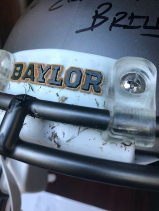 Game Worn NCAA helmet Baylor Bears signed by Coach Art Briles with certificate. 2