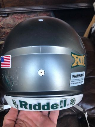 Game Worn NCAA helmet Baylor Bears signed by Coach Art Briles with certificate. 5