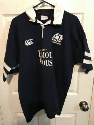 Mens Canterbury Of Zealand Jersey Shirt Sz Xl Scotland Rugby Famous Grouse