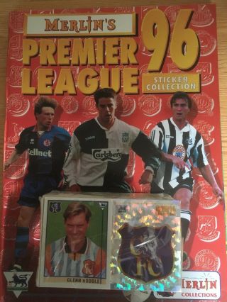 Merlin’s Premier League Stickers - Complete Loose Set And Empty Album 1996 - 96