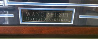 Autographed Wang Zhizhi Dallas Mavericks Jersey and Photo Professionally Framed 6