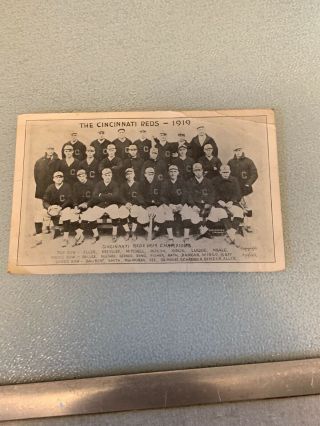 X Rare 1919 Cincinnati Reds Team Photo Postcard Wow