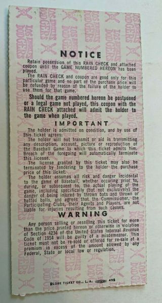 1963 World Series Ticket Stub Game 4 2