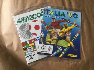 Set X 2 Printed Album Panini 100 Fifa World Cup Mexico 86 Italy 90