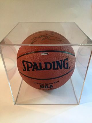 Lebron James Signed Basketball W/display Case - Uda Authenticated