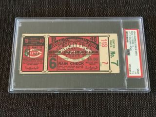 Rare 1940 World Series Ticket Game 6 Psa 1.  5 Bucky Walters