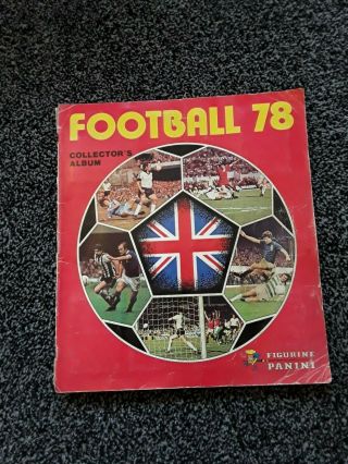 Football 78 Panini Sticker Album.  Complete.
