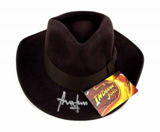 Harrison Ford Signed Indiana Jones Officially Licensed Brown Wool Fedora Hat 2