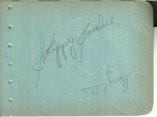 1958 Rochester Americans Autographed Album Page By 4 Minor League Hockey