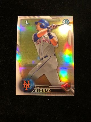 Peter Pete Alonso 2016 Bowman Chrome Refractor Rookie Card Rc York Mets
