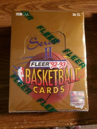 1992/1993 Fleer Series Ii Basketball Factory Box