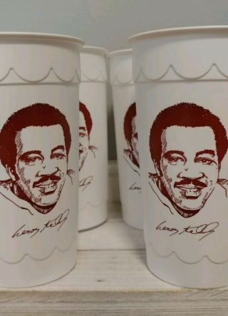 1970s Nfl Leroy Kelly Cleveland Browns Burger King Cup Set 4x Ice Milk Rare