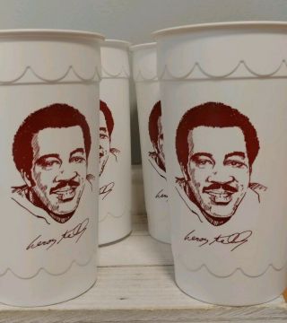 1970s NFL Leroy Kelly Cleveland Browns Burger King Cup Set 4x Ice Milk RARE 2