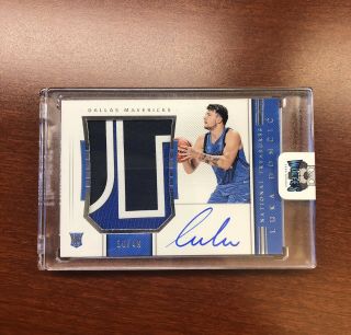 2018 - 19 National Treasures Luka Doncic Rpa Rookie Patch Auto 36/49