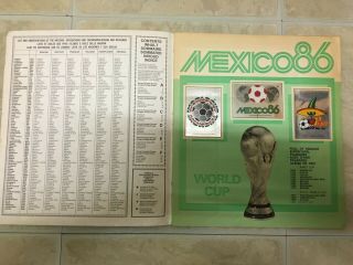 MEXICO 86 WORLD CUP PANINI STICKER ALBUM (100 COMPLETE),  IN 3