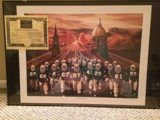 " Wake Up The Echoes " Notre Dame Limited Edition Lithograph (poster,  Collectible)