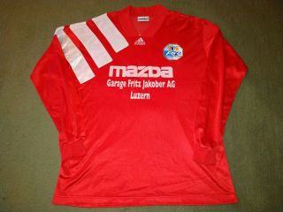 Fc Luzern Switzerland 1992 - 93 Match Worn Away Shirt Trikot Adidas 4
