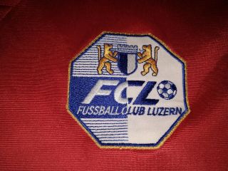 FC LUZERN SWITZERLAND 1992 - 93 MATCH WORN AWAY SHIRT TRIKOT ADIDAS 4 3