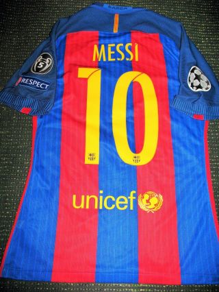 Messi Barcelona Match Issue Jersey 2016 2017 Shirt Camiseta Maillot Trikot M