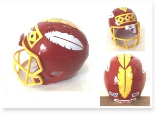 Custom Kansas City Chiefs " Feathers " Concept 2 " Pocket Pro Football Helmet