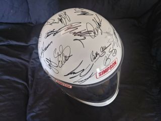 Nascar Team Signed Autographed Simpson Helmet Over 40 Drivers Gordon Dale Jr