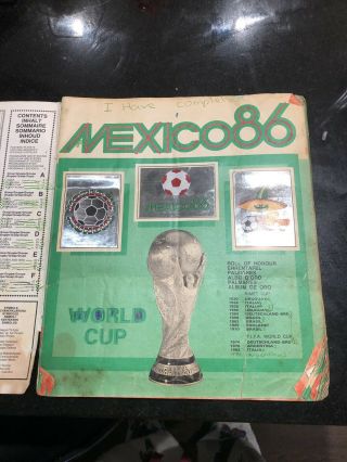 Panini Mexico 86 World Cup 1986 Football Sticker Album 100 Complete 2