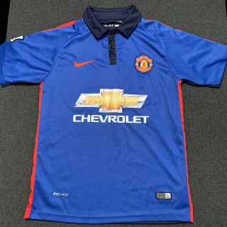 Nike Manchester United Away Blue Soccer Jersey Youth Boys Large