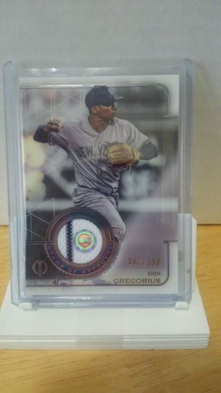 Didi Gregorius 2019 Topps Tribute Stamp Of Approval Relic Sp 047/150 Yankees