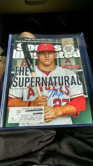 Mike Trout Sports Illustrated Autographed (jsa)