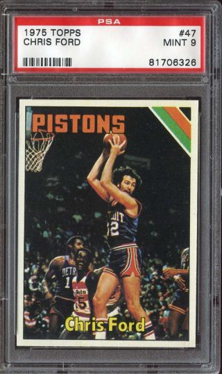 1975 - 76 Topps 47 Chris Ford Psa 9 Pistons Set Break