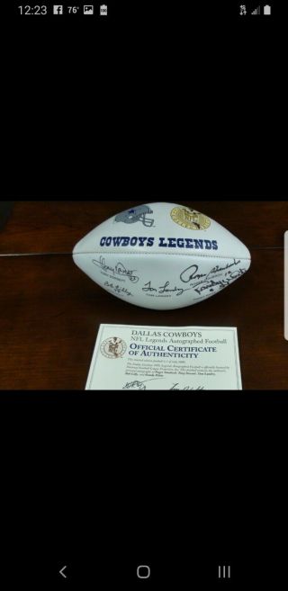 Dallas Cowboys Legends Signed Football 2