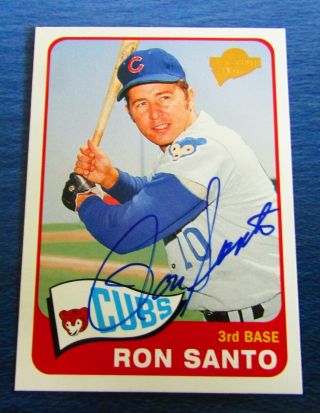 Ron Santo 1974 Topps Remake Hand Signed Card 124
