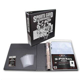 Sports Card Collector Starter Kit With Card Sleeves Binder Pocket Pages Toploads