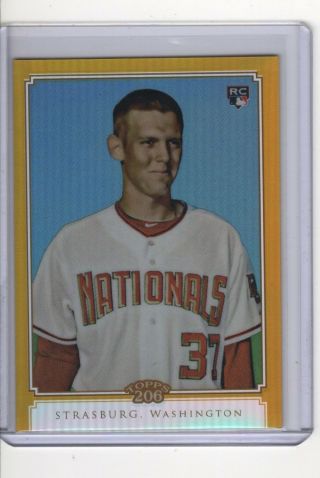Stephan Strasburg Rc 2010 Topps 206 Gold Refractor /50 Parallel Rookie Sp