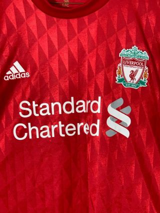 SIZE L LIVERPOOL 2011/2012 HOME FOOTBALL SHIRT JERSEY ADIDAS ADULT LARGE MENS 3