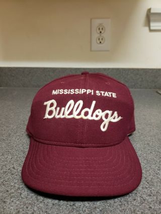 Vintage Mississippi State Bulldogs Hat Snapback Cap Retro Ajd Usa Made Miss St.