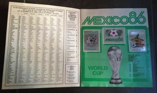 Panini Mexico 86 Sticker Album.  100 Complete.  World Cup 1986. 2