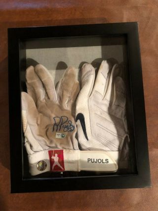 Albert Pujols Game Autographed Batting Gloves